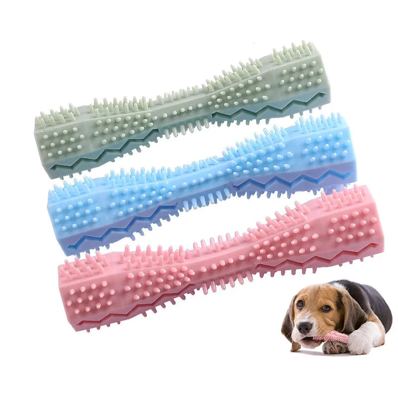 Cepillo de dientes duradero para perros, palo de juguete para masticar, punto de limpieza dental de goma suave, pasta de dientes de masaje, cepillo de dientes para mascotas, suministros molares para mascotas