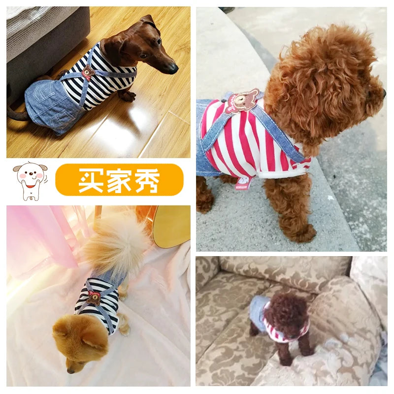 Ropa bonita para mascotas para perros Yorkshire Terrier, cachorros pequeños, razas de animales pequeños, vestidos de princesa para gatos de boda de verano a rayas