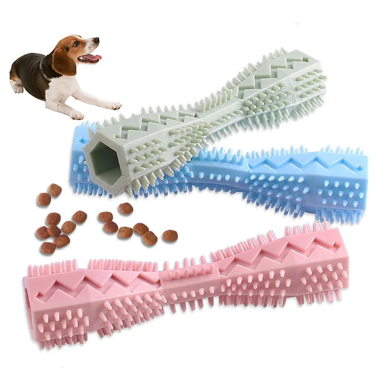 Cepillo de dientes duradero para perros, palo de juguete para masticar, punto de limpieza dental de goma suave, pasta de dientes de masaje, cepillo de dientes para mascotas, suministros molares para mascotas