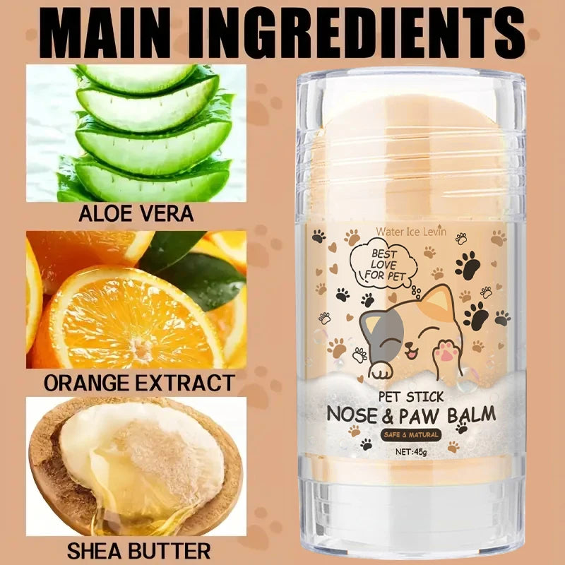 45g bálsamo para nariz y pata de perro, crema para patas de perro, crema protectora para patas de perros y gatos, crema hidratante para pies de mascotas, reparación de pies y grietas, accesorios para mascotas