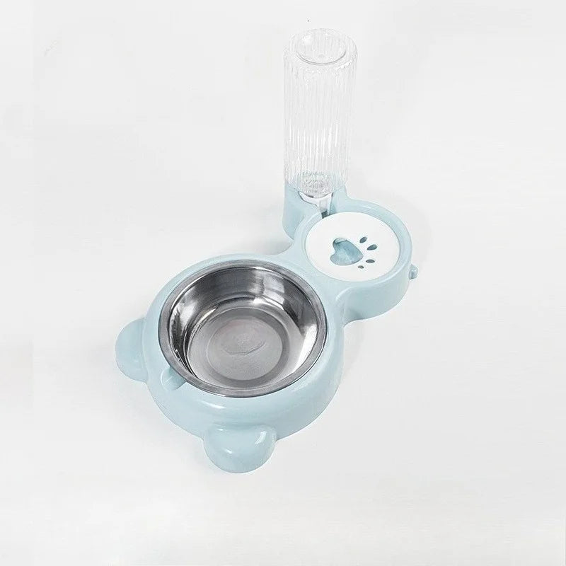 Dispensador automático de agua y comida para perros y gatos. Bebedero y comedero 2 en 1