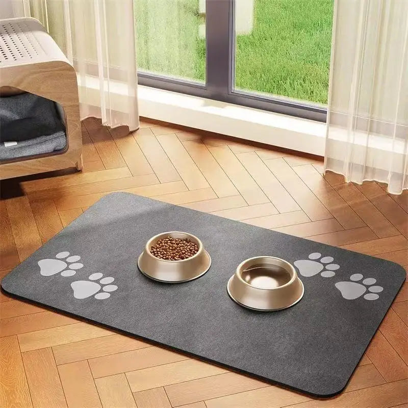 Estera de alimentación impermeable para perros y gatos. Tapete absorbente antideslizante