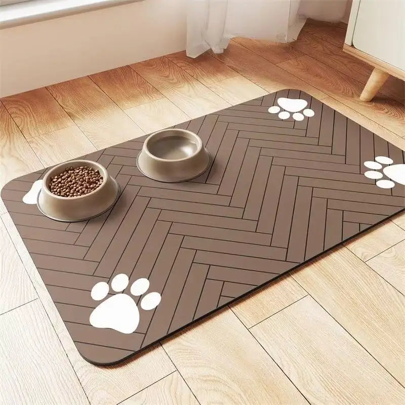 Estera de alimentación impermeable para perros y gatos. Tapete absorbente antideslizante