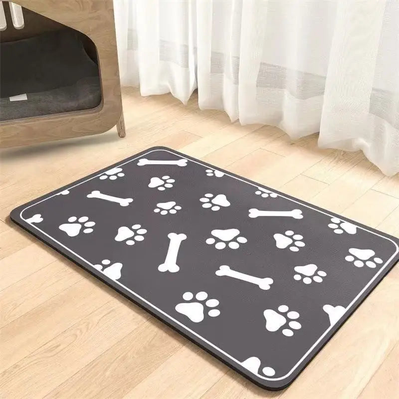 Estera de alimentación impermeable para perros y gatos. Tapete absorbente antideslizante