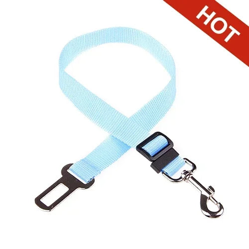 Cinturón de seguridad ajustable para coche, gato, perro, asiento para mascotas, arnés para vehículo, Clip de plomo, palanca de seguridad, collares de tracción para perros, accesorios para perros