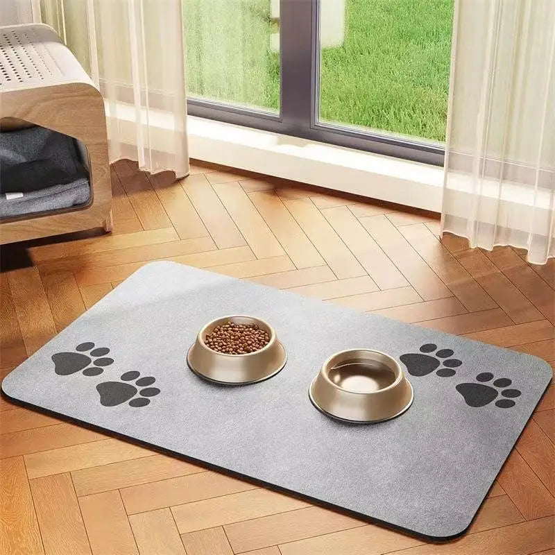 Estera de alimentación impermeable para perros y gatos. Tapete absorbente antideslizante