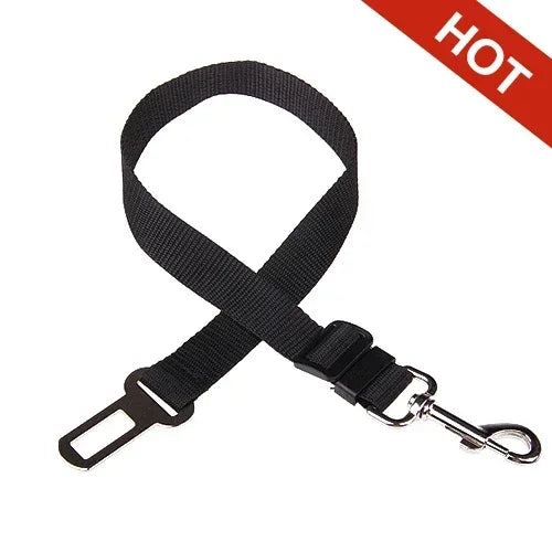 Cinturón de seguridad ajustable para coche, gato, perro, asiento para mascotas, arnés para vehículo, Clip de plomo, palanca de seguridad, collares de tracción para perros, accesorios para perros