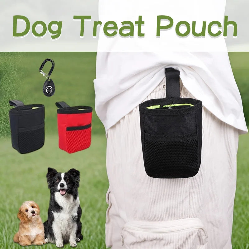 Bolsa de adiestramiento al aire libre para mascotas, tela Oxford, impermeable, duradera, riñonera para mascotas, bolsa multifuncional para equipo para caminar para perros, bolsa para golosinas compacta