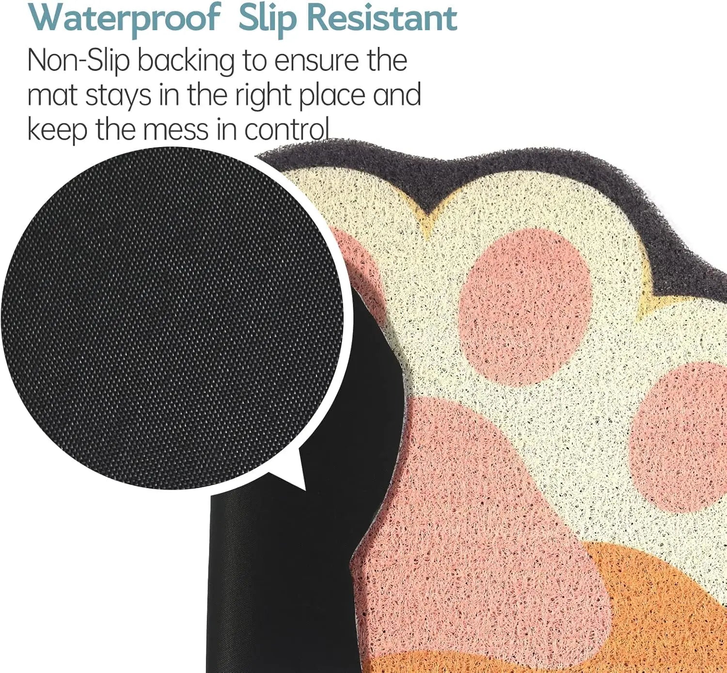 Alfombrilla para arena de gato, alfombrilla para caja de arena, alfombrilla para atrapar arena, suave en patas de gatito, accesorios antideslizantes para mascotas, alfombrillas para puerta, alfombrilla para baño