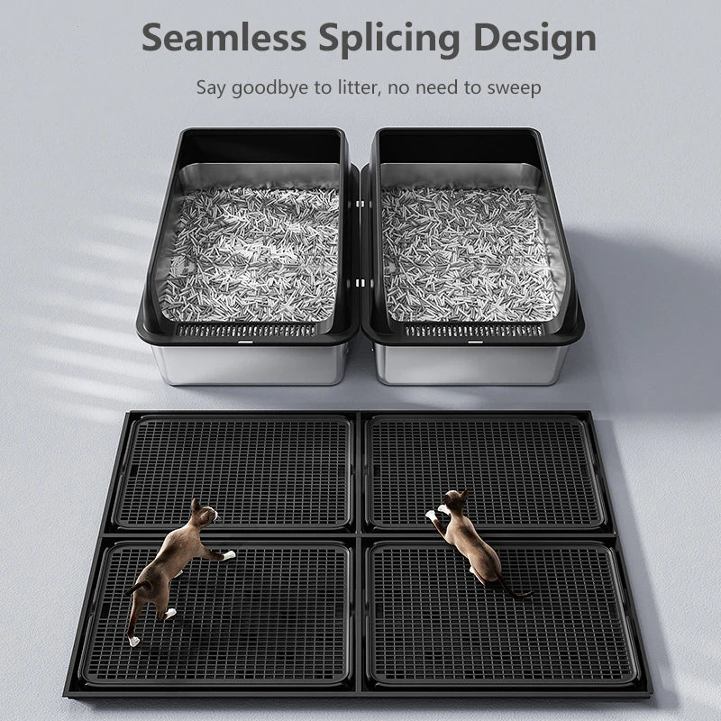 Estera de arena para Gato, esteras impermeables de doble capa, estera para caja de arena para mascotas, productos de almohadilla limpia para gatos, accesorios, suministros de limpieza para mascotas