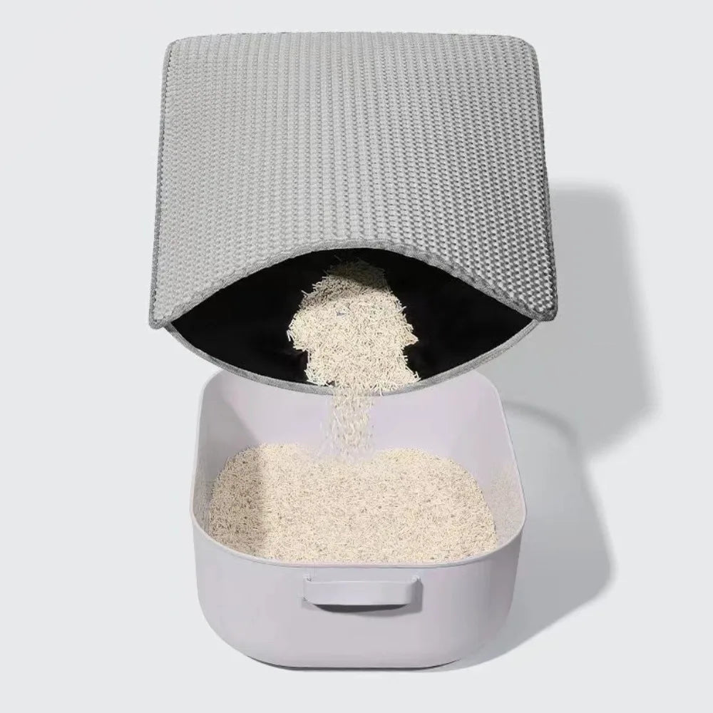 Estera de arena doble capa para gatos. Antideslizante, impermeable y fácil de limpiar