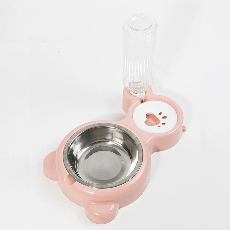 Dispensador automático de agua y comida para perros y gatos. Bebedero y comedero 2 en 1
