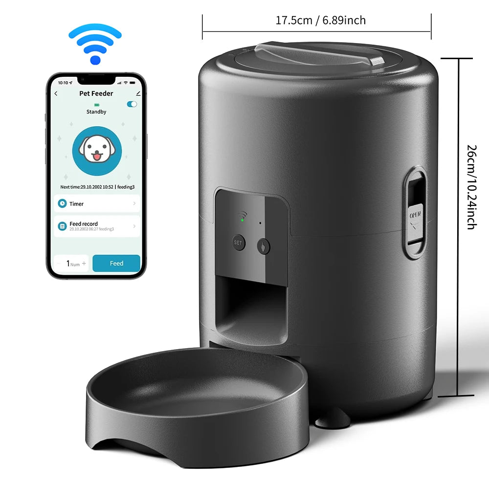 Alimentador automático para mascotas 2L con cámara y app WiFi