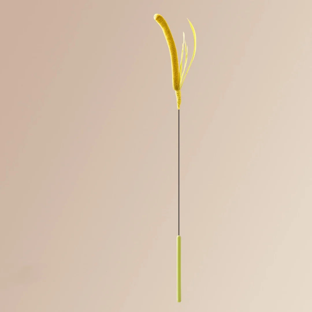 Palo de burlas para gatos Kimpets. Juguete interactivo con plumas resistente