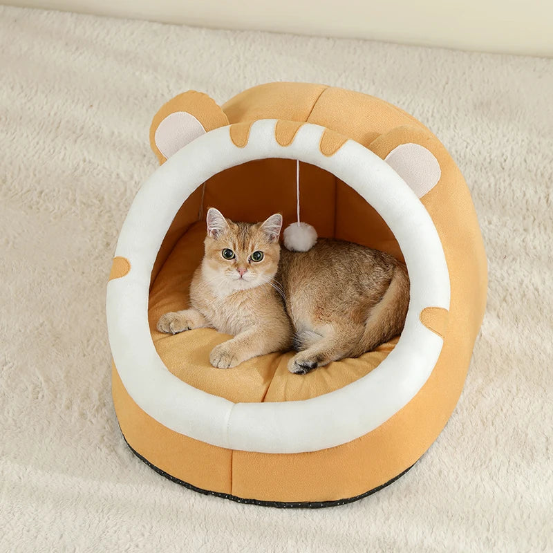 Cama súper cálida para mascotas, casa para gatos, cueva para gatitos, cojín para gatos, cesta para dormir cálida, tienda de campaña, alfombrilla para perros pequeños, suministros para gatos