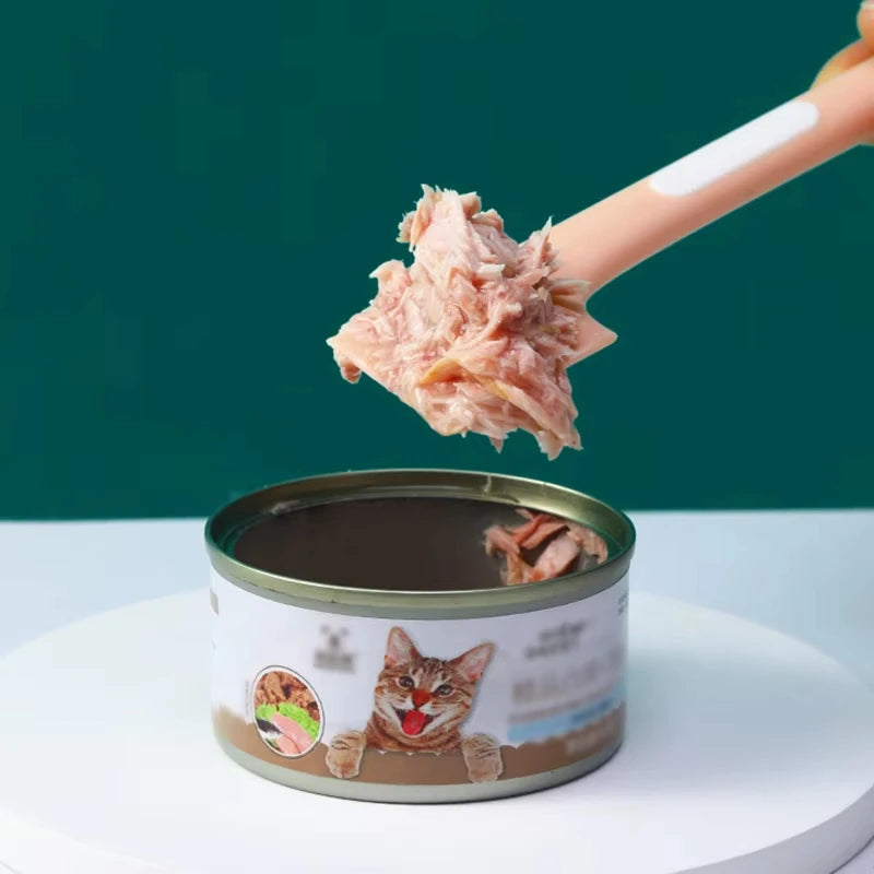 Cuchara y tapa para latas de comida para mascotas, bonita cuchara con mango largo, adecuada para alimentos húmedos, alimentos enlatados, aperitivos, fácil de limpiar, gatos y perros