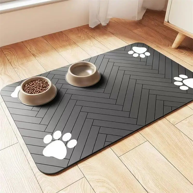 Estera de alimentación impermeable para perros y gatos. Tapete absorbente antideslizante