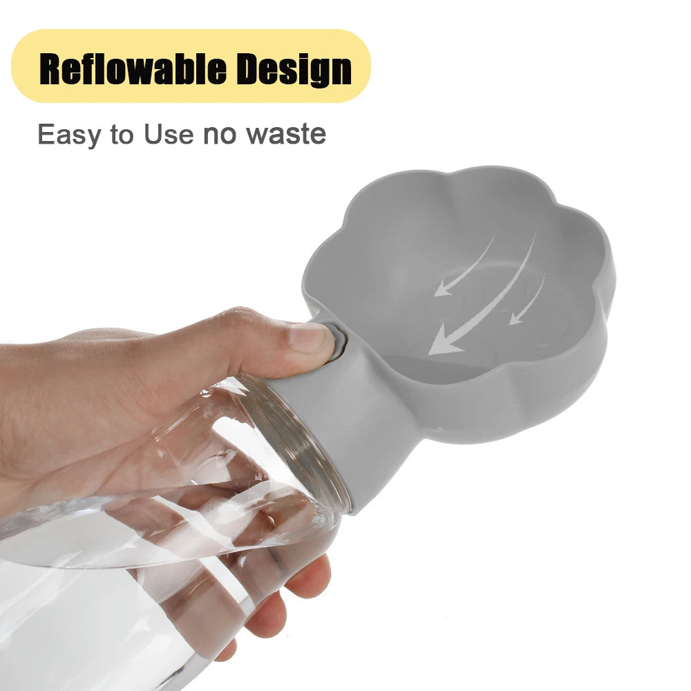 Botella de agua 2 en 1 para perros con contenedor de comida para perros pequeños y grandes, cuenco portátil para beber para mascotas, alimentador para cachorros y gatos, Labrodor