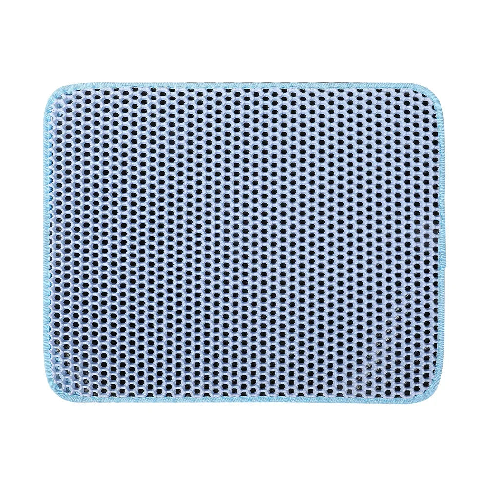 Estera de arena para gatos antideslizante, caja de arena grande para mascotas, estera de filtro de doble capa, resistente al desgaste, impermeable, suministros de limpieza para mascotas