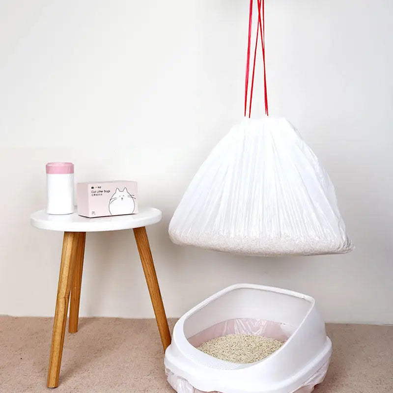 Bolsa de filtro de arena para gatos. Higiene y limpieza reutilizable para el hogar