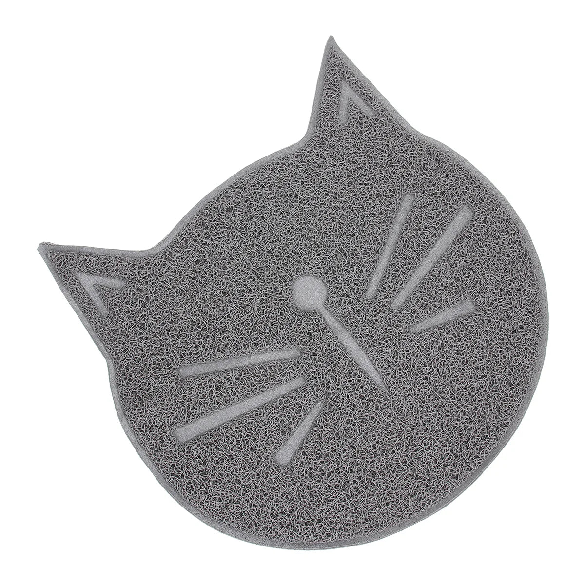 Estera de arena para gatos resistente al desgaste, alfombra antideslizante ecológica con forma de cara de gato, almohadilla para gatos a prueba de garra para suelos, alfombras, arena, 1 ud.