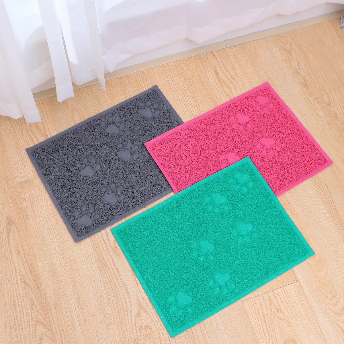 Alfombrilla atrapaarena para gatos y perros. PVC duradero. Fácil de limpiar y lavable