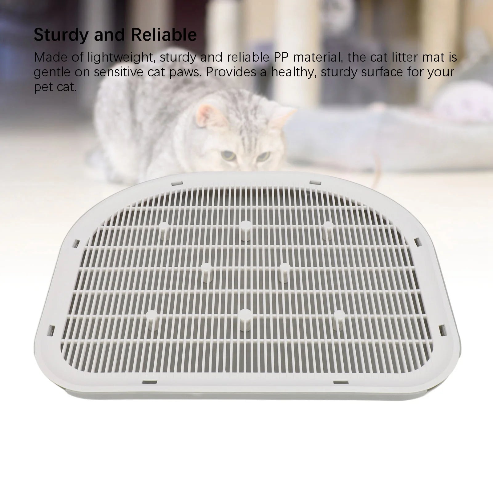 Estera de arena para gatos, estera de arena para gatos, impermeable, resistente, antideslizante, resistente a fugas, fácil de limpiar, estera para atrapar arena para gatos para el hogar