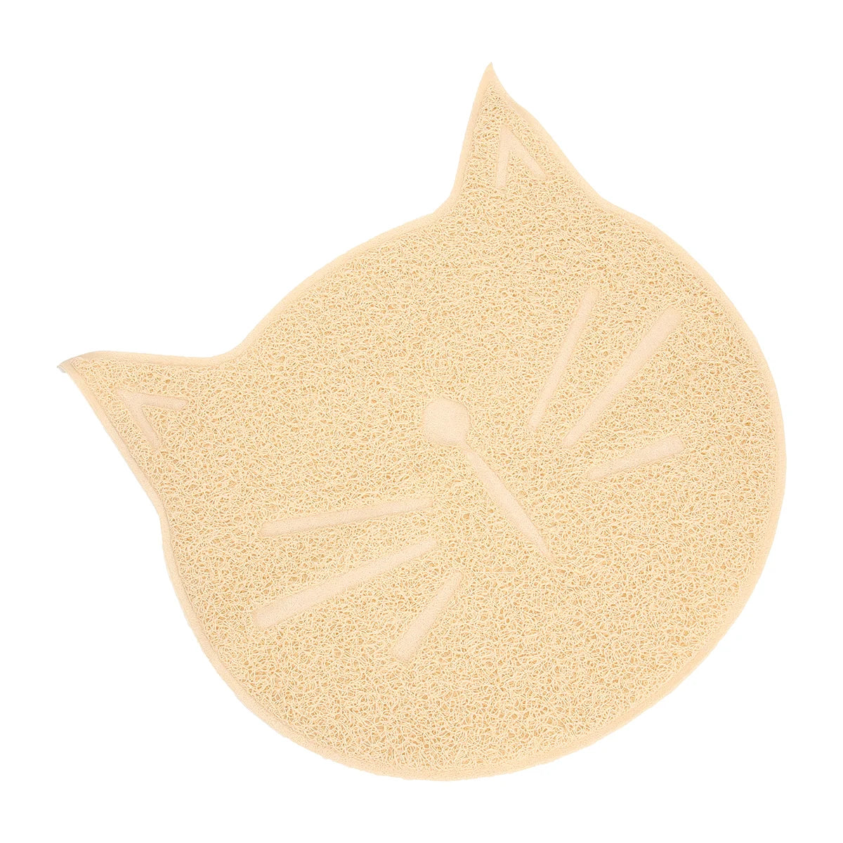 Estera de arena para gatos resistente al desgaste, alfombra antideslizante ecológica con forma de cara de gato, almohadilla para gatos a prueba de garra para suelos, alfombras, arena, 1 ud.