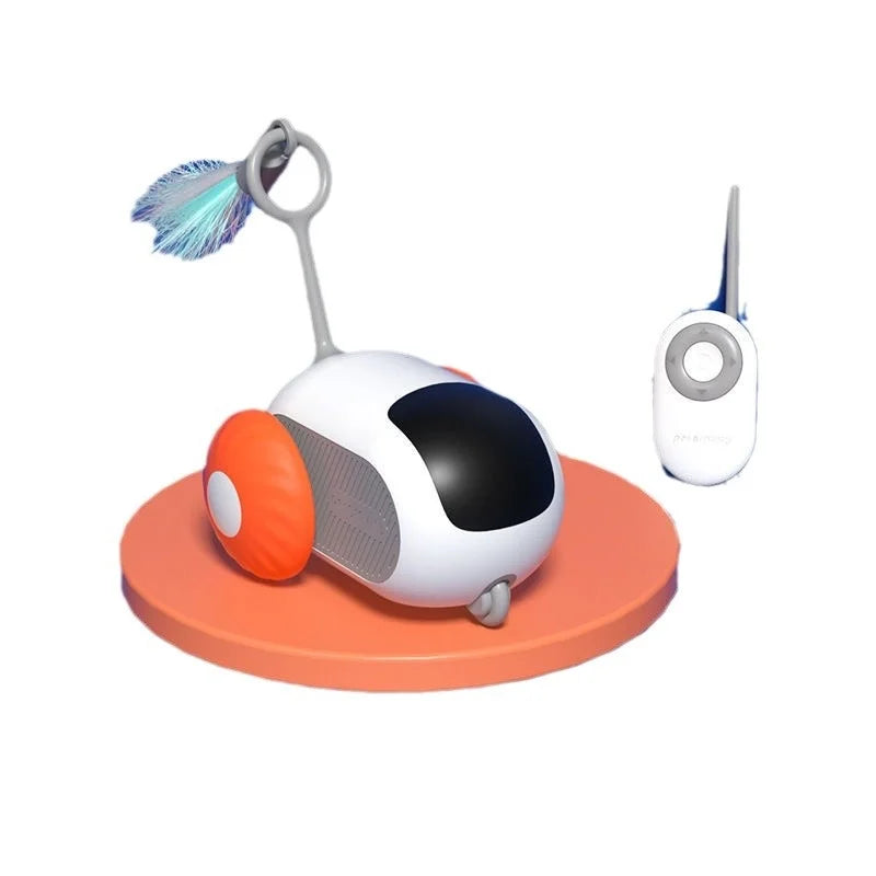 Funny mascotas inteligente coche deportivo control remoto eléctrico gato juguetes auto Hola aburrimiento ratones teaser gato palo gato mascota