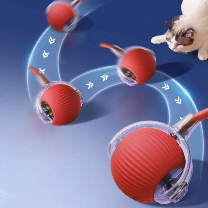 Juguete interactivo recargable para gatos. Bola eléctrica con cola simulada CatBall