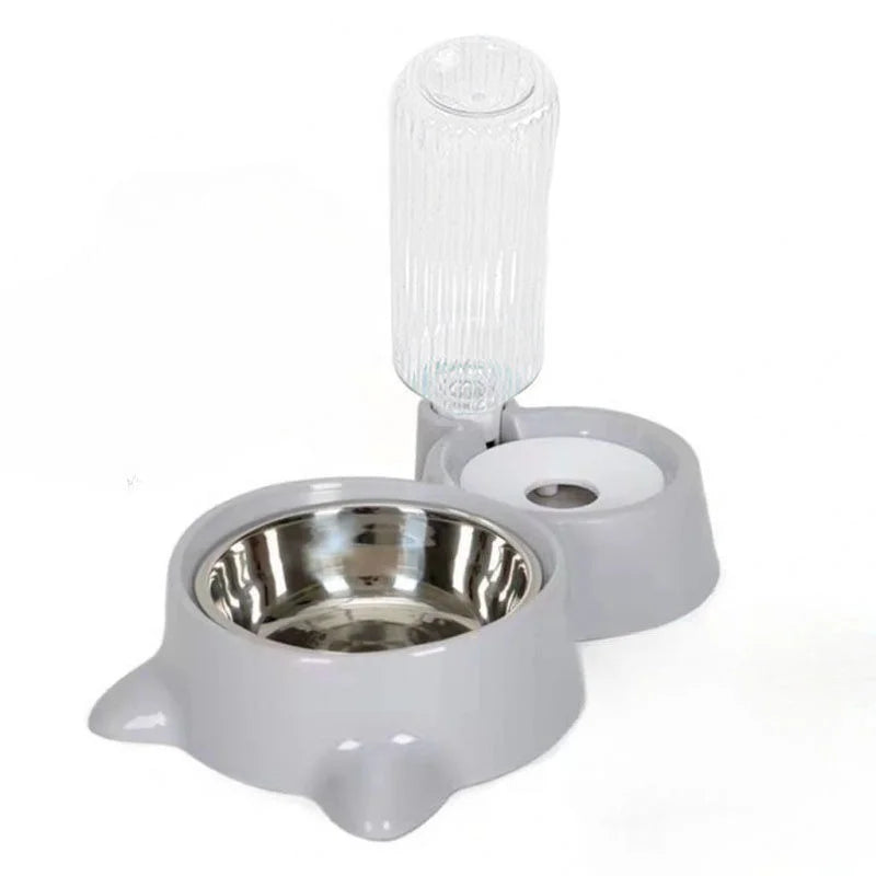Dispensador automático de agua y comida para perros y gatos. Bebedero y comedero 2 en 1